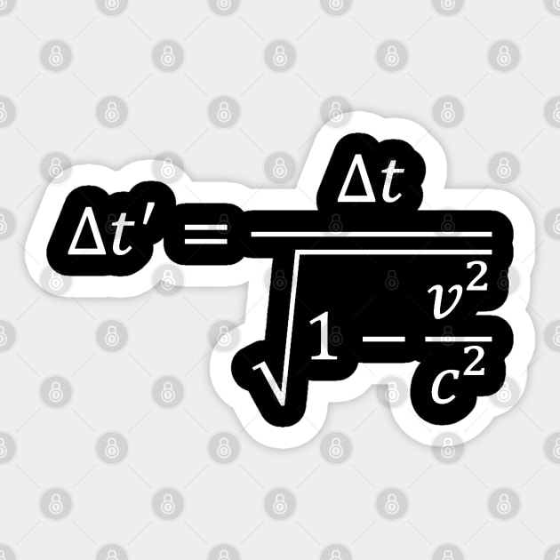 time dilation, special relativity and physics Sticker by NoetherSym